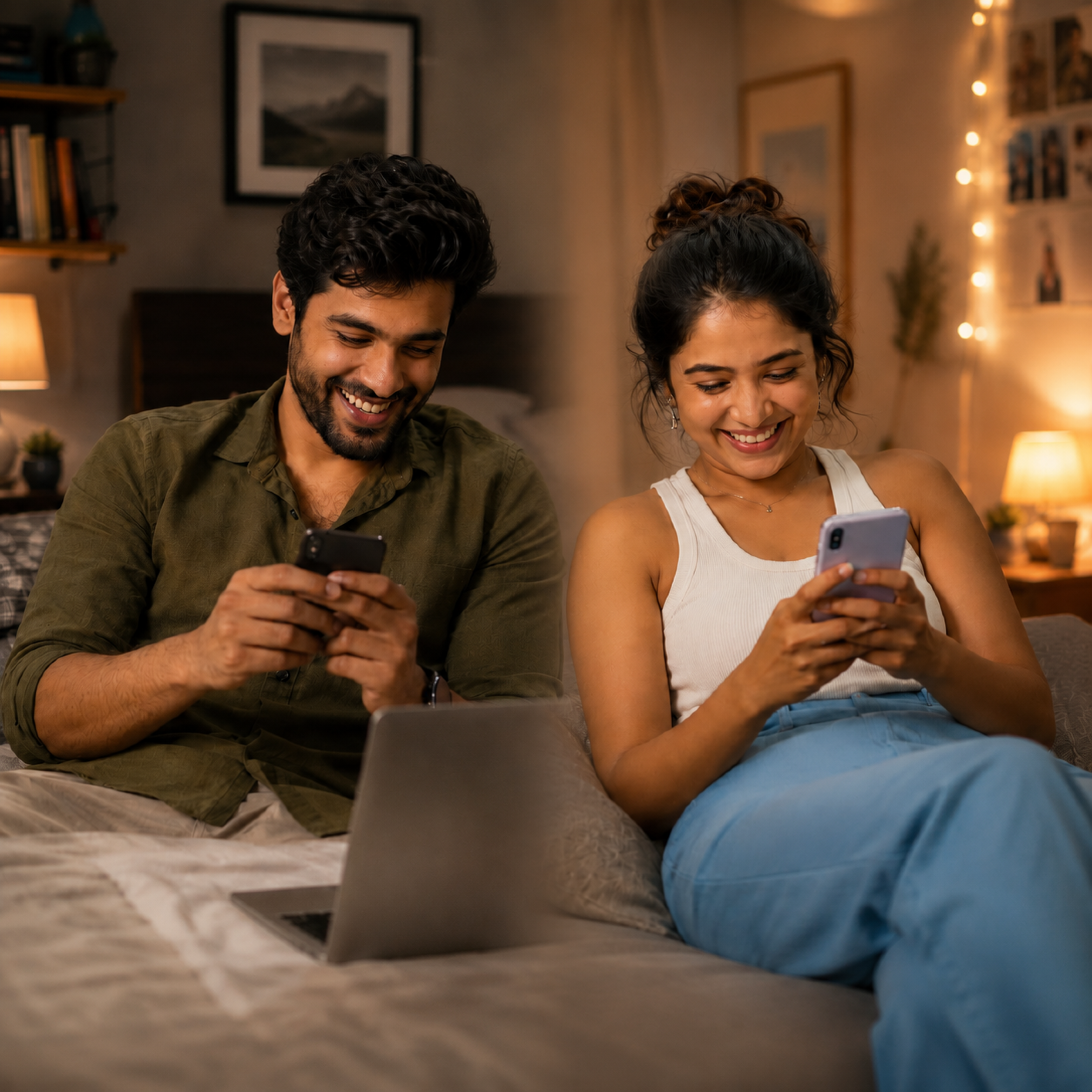 Couple playing Kulfi together